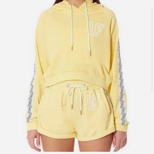 LF Brand 2-Piece Yellow Hoodie & Shorts Set XS/S